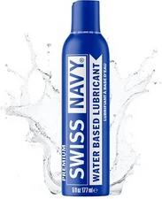 Swiss Navy Premium Water Based Lubricant, 6 Ounce Personal Non Sticky Lube