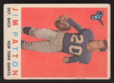 Jim Patton 1959 Topps #87 New York Giants PR PH CR {1207