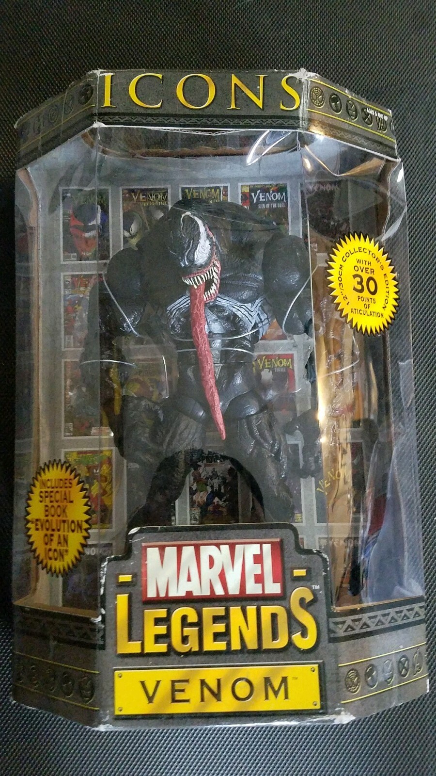 Marvel Legends Icons VENOM ToyBiz 12 inch Action Figure w Special VENOM Book Marvel Legends Icons VENOM ToyBiz 12 inch Action Figure w Special VENOM Book