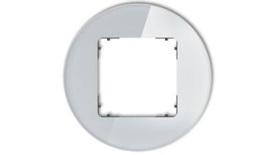 ICON Universal-Einzelrundrahmen   Glaseffekt Rahmen: Grau 15-28-IRSO-1 Rahmen