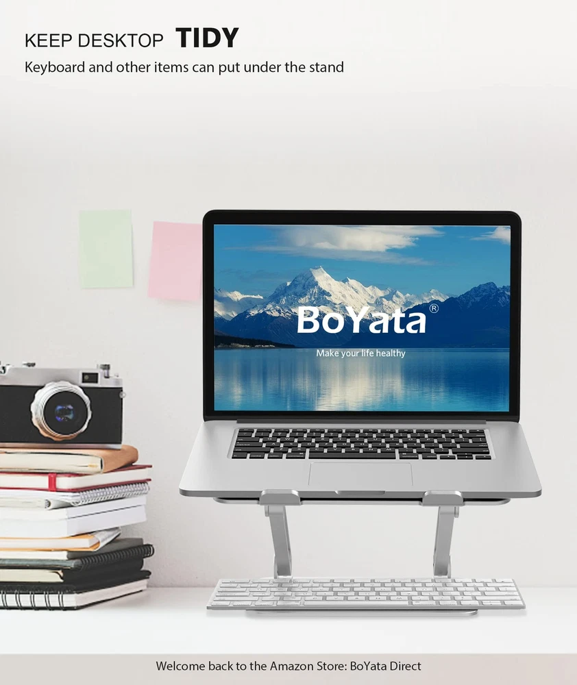 Adjustable Multi-Angle Laptop Stand with Heat Vent for Better Ergonomics