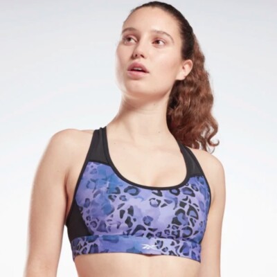 Reebok Modern Safari Lux Racer Sports Bra Size Medium NWT