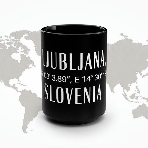 Ljubljana Slowenien Tasse Kaffee Latte Large 15oz Hochglanz Reise Original NEU - Bild 2 von 5