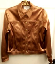 REDUCED  Gorgeous St. John Copper Satin Jacket Sz M