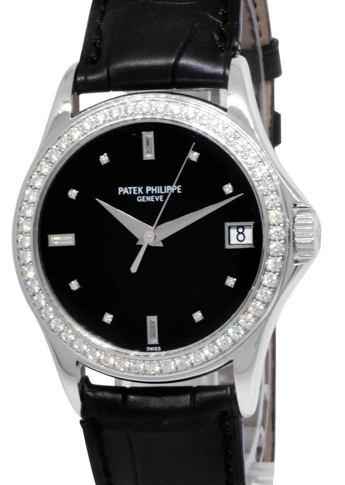 Patek Philippe — Patek Philippe Calatrava 5108 18k White Gold Mens 37mm Automatic Watch 5108g