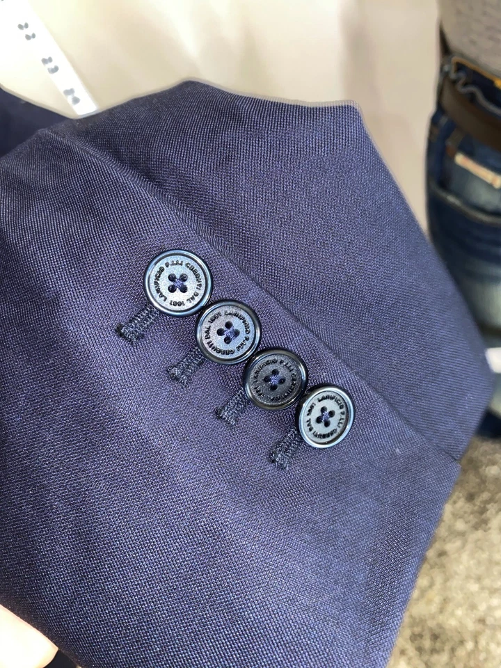 F Lli Cerruti Nobility 150 Wool Custom JACKET COAT 46 L  - Image 3 of 4