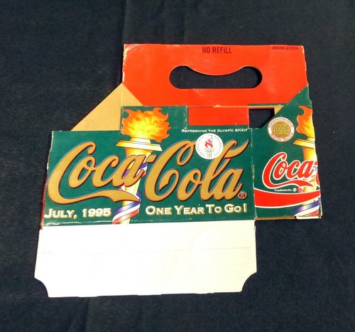 1995 Coca Cola Atlanta Olympics 1st of 6 six-pack series Carboard Carrier -B2 - Picture 2 of 7