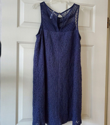 Xhilaration Navy Blue Lace Sleeveless Keyhole Back Sun Dress Size M | eBay Xhilaration Navy Blue Lace Sleeveless Keyhole Back Sun Dress Size M | eBay