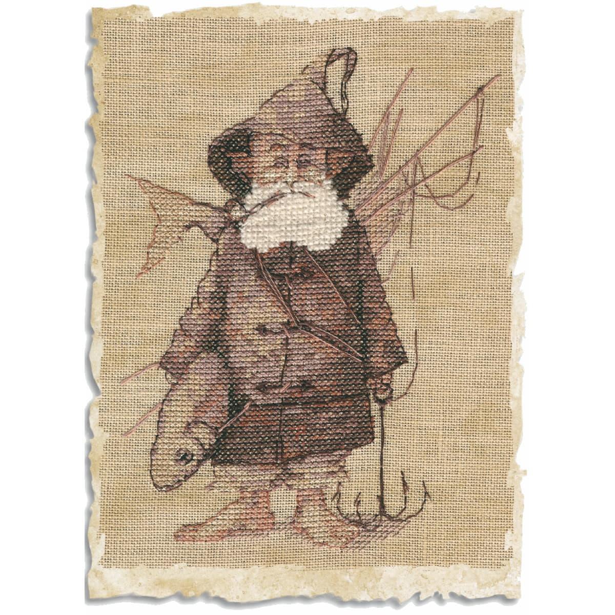 Nimue counted cross stitch kit ""Fisherman "", 54K, 10,5x15cm, DIY