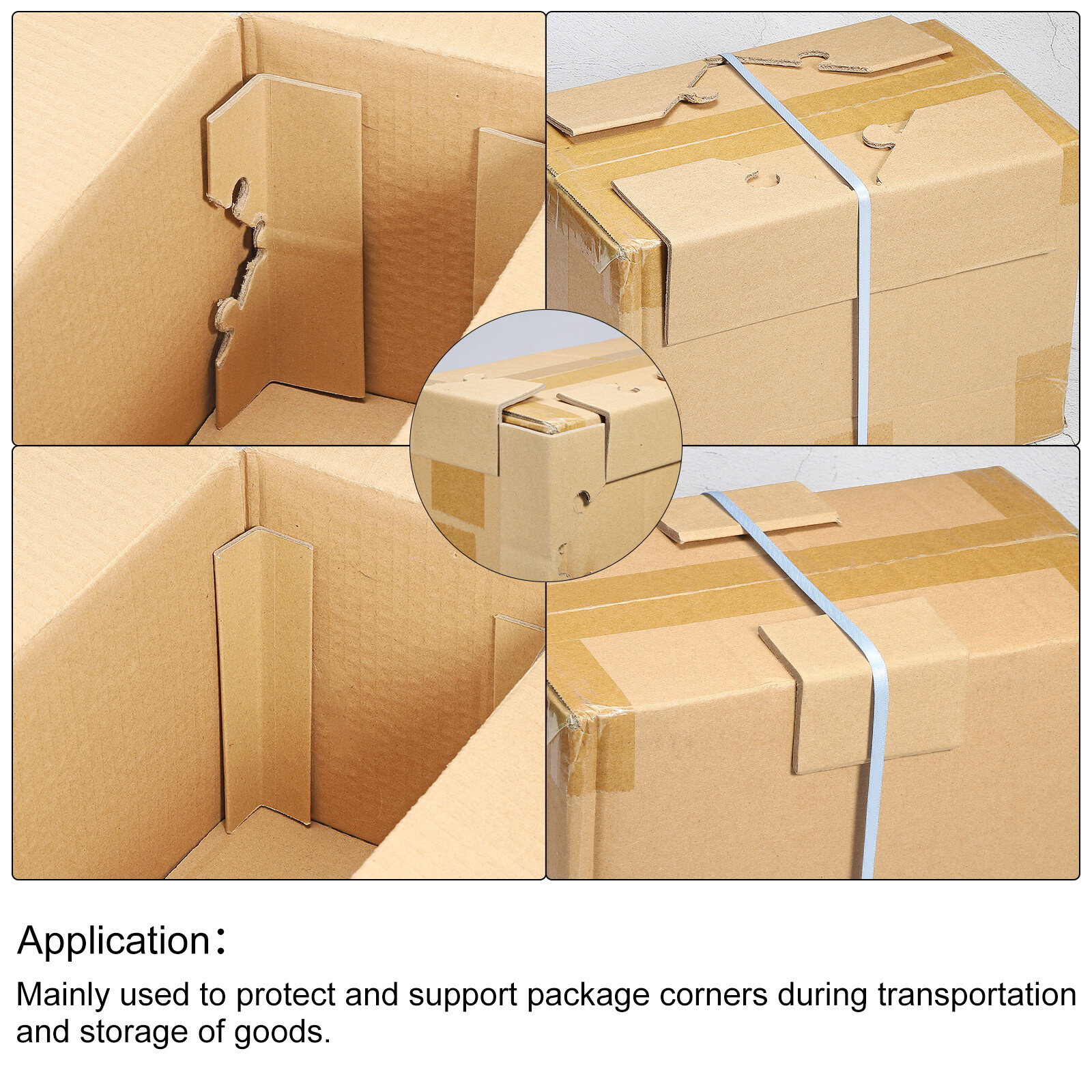 Adjustable Cardboard Corner Protector Package Frame 80x50mm Thick 5mm
