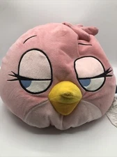 Angry Birds Stella Pink Plush Girl Bird Blue Eyes Bean Bag Pillow Large 17"  Bp