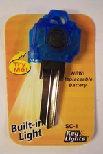 Key Light Schlage SC1 light up house key blank Blue
