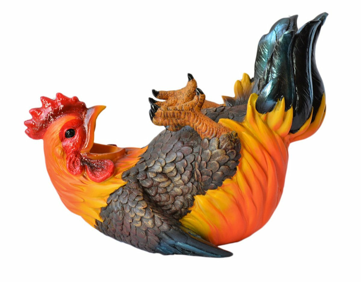 Drinking Rooster Wine Bottle Holder French Country Farm Style Kitchen