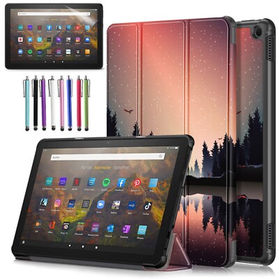 Custodia Slabo Per Amazon Fire HD 10 (2017-2019) - Cover Con Sleep/Wake E Chiusura Magnetica - Nero - 5