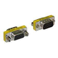5 PACK VGA SVGA 15 Pin Female to Male F/M Mini Gender Changer Adapter Connector