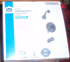 Project Source Matte Black 1-Handle Bathtub and Shower Faucet with Valve