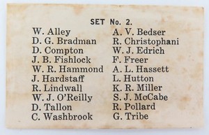 C1946 Super Rare Bradman Collectable Check List 2 G J Coles Cricketers Cards Ebay