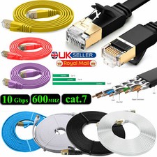 RJ45 Cat7 Ethernet Network Cable Gold Ultra-thin SSTP 10Gbps LAN Patch Lead Lot
