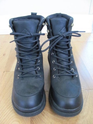 The Original Muck Boot Liberty Waterproof Black Leather Wedge Ankle Women's 7M - Picture 3 of 13