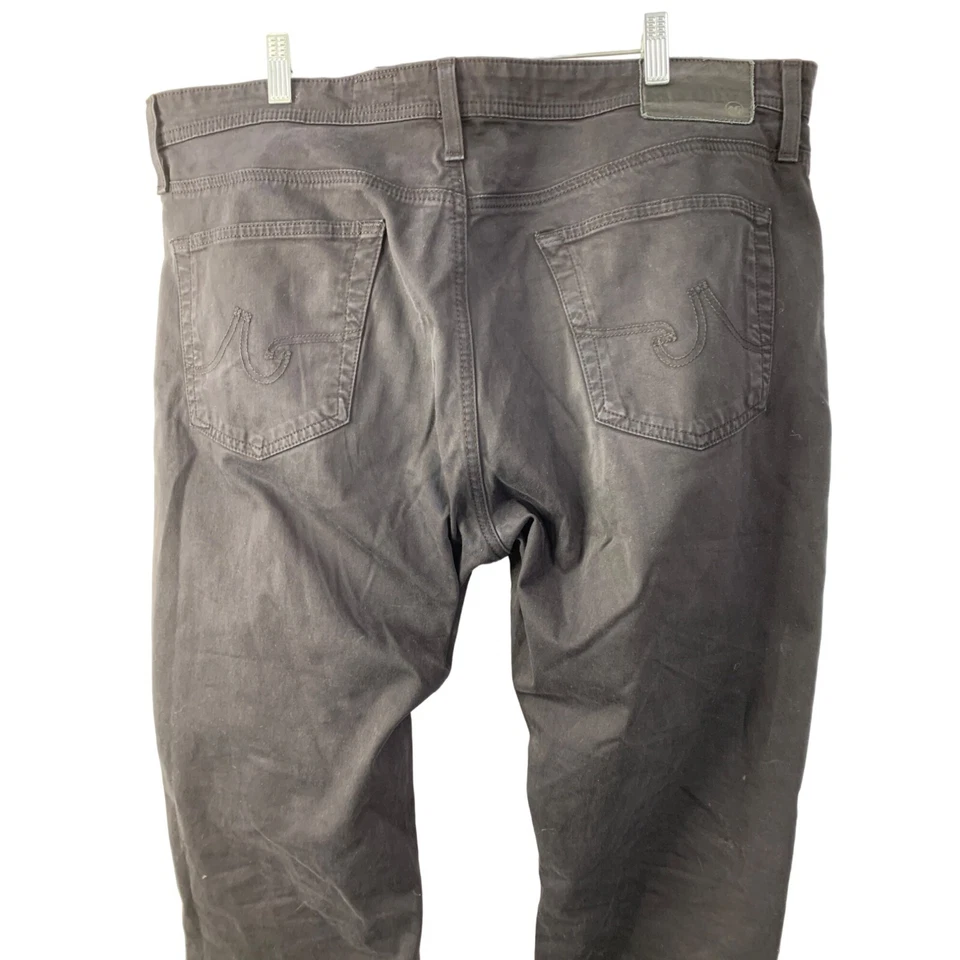 Pantalones para hombre AG Chino The Everett talla 38 negros usados en excelente estado pierna recta ajustados 6634 Foto 4 de 4