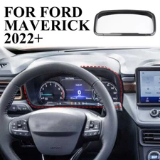 Carbon Fiber Style Inner Dashboard Frame Trim Cover For Ford Maverick 2022-2025