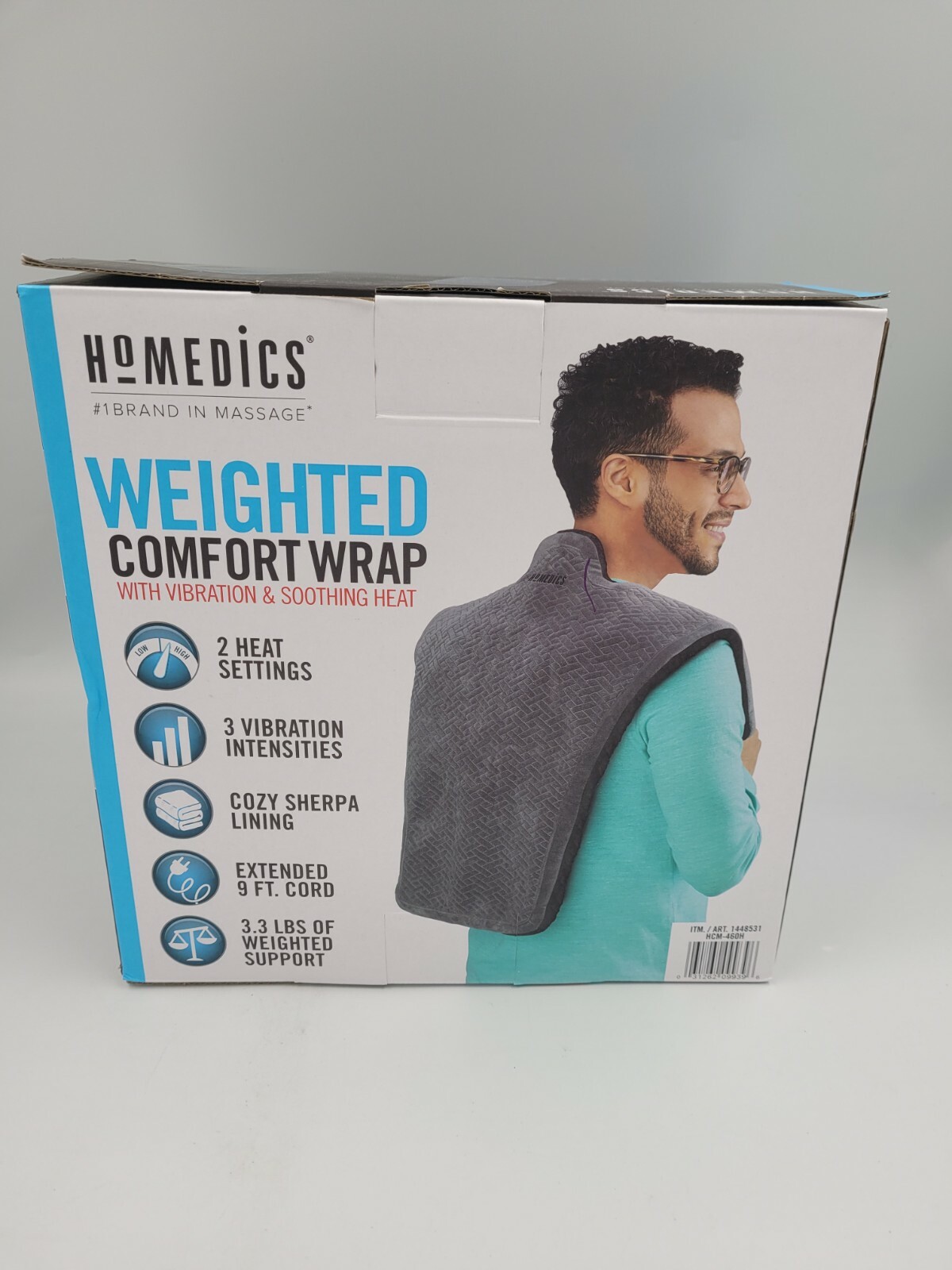 Homedics Weighted Comfort Wrap Vibration u0026 Soothing Heat Shoulder Relax  Blanket 31262099396 | eBay