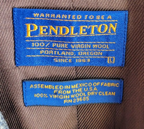 Pendleton Blazer Sport Coat Men’s Large 100% Virgin Wool Micro Plaid 3-Button. - Picture 3 of 9