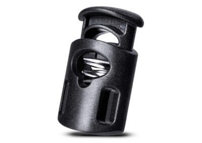 10 Pack Plastic Cord Locks Stopper Single Hole Spring Toggle Upgraded Black New