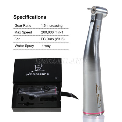 Star Dental Handpiece 1:5 Dental Contra Angle Handpiece With LED Fiber Optic - Fits NSK Electric Motors, 200,000 RPM 1:5 LED Fiber Optic Handpiece - Foto 5