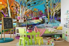 3D Colorful Landscape Wallpaper Wall Mural Removable Self-adhesive Sticker773