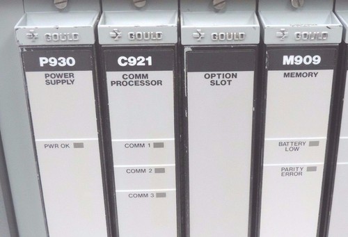 GOULD MODICON AS-984B-128 MODULE 200 I / O SYS 24BIT 128K W/ S902 MEMORY MODULE - Picture 4 of 9