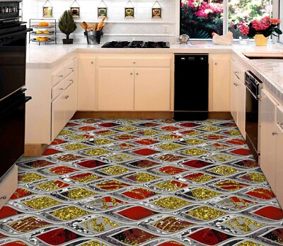 3D Wave Pattern SKE1591 Floor WallPaper Print Decal Epoxy Floor Deco Kay