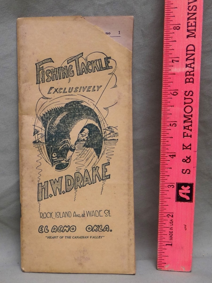 Catalogue De Pêche Vintage H.W. Drake 1928 - 66 Pages - Heddon, South Bend