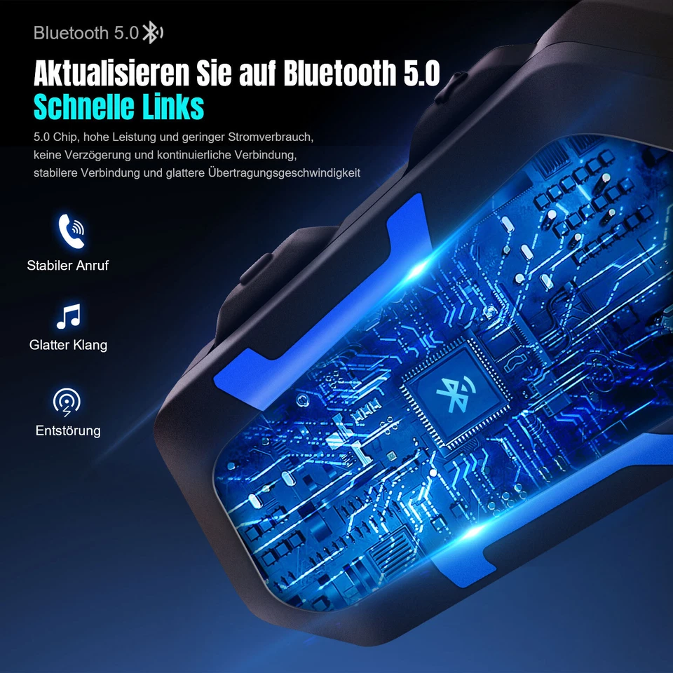 2X 1000M FX4 PRO Motorrad Helmet Intercom Gegensprechanlage Headset Bluetooth FM - Bild 4 von 4