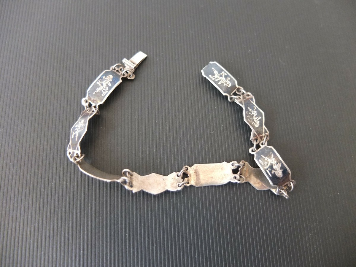 Vintage Siam Sterling Silver 925 Bracelet Dancers Top | eBay
