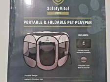 Foldable Portable Pet Playpen Large for Dogs  Cats - SafetyVital