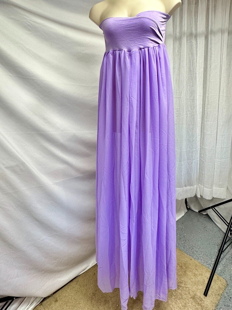sachin and babi light blue dress Romantic Vintage Purple Pregnant Prom Dresses US6 / Pink