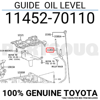 のん 1145270110 Genuine Toyota GUIDE OIL LEVEL 11452-70110 | eBay