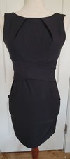 Teeze Me Little Black Dress Cross Waist Pockets Slimming Women's Size 1 Holiday