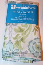 Essential Home Set of 4 Floral Sage/Multi Table Napkins - Penelope 