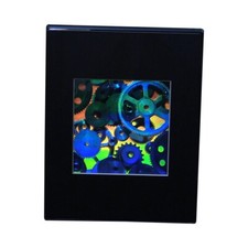 SOPORTE DE ESCRITORIO 3D ENGRANAJES Holograma Imagen, Coleccionable Tipo Película REPUJADO