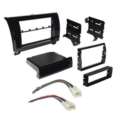 Single DIN or Double DIN Car Stereo Dash install Kit for 2007-2013 Toyota Tundra