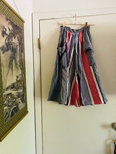 VTG 50s Made In France High Waist Handmade Metal Zip A Line Cotton Midi Skirt Xs