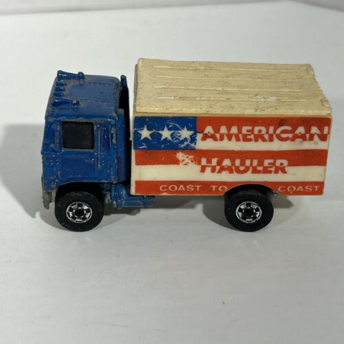 1973 American Hauler Hot Wheels Redline Blue Truck Vintage Hong Kong