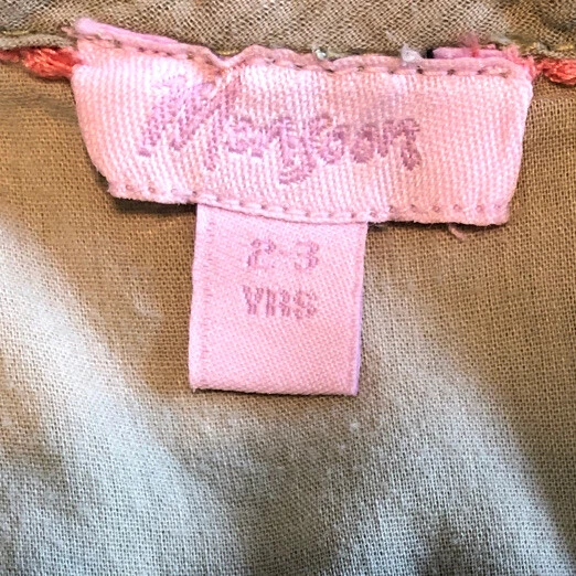 MONSOON 2-3 Toddler Girls Sleeveless Green/Pink/Brown/White Long Floral Dress - Image 2 of 4