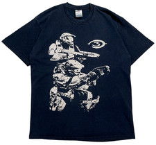 Vintage Halo 3 T-shirt Tag Size L Fit M black Y2K 2000s Promo Video Game