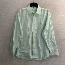 Southern Tide Mens Button Shirt Teal Green Ch...