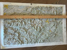 Vintage 1972 Topographic Knoxville TN 3D Raised Map Edition 3-DMATC