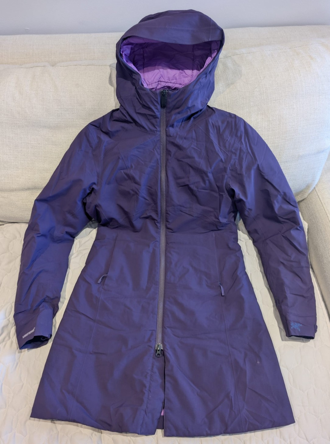 Arc'teryx Patera Parka Womens Small Purple Goose Down Hooded Winter Coat