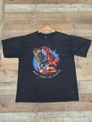 Vintage 1992 3D Emblem Don t Fear The Reaper Biker T Shirt XL Saginaw MI USA
